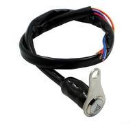 Interrupteur de guidon de moto, anneau lumineux LED et bouton autobloquant, fonction de signal de danger double flash, convient pour un trou de montage de 7 mm
