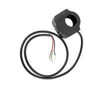 Interrupteur de guidon de moto étanche Qiilu - Indicateur LED Blanc - 22 mm - 20,3 cm - Poussoir ON/OFF - Noir