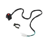 Interrupteur de Guidon de Moto, Keenso 7/8 "Commutateur de Démarrage de Moteur Commutateur de Commande de Phare on/Off de 22mm Commutateur de Voyant d'Avertissement