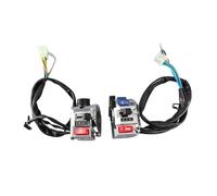 Interrupteur de Guidon de Moto, Keenso Interrupteur de Commande Gauche et Droite 7 / 8inch Phare Clignotant Klaxon Commutateur d'Arrêt de Faisceau Haut Bas(White)