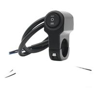 Interrupteur de guidon en alliage d'aluminium pour vélos électriques et motos - Convient aux barres de 22 mm de diamètre avec 2 fils et 3 configurations de fils pour contrôle de la lumière LED (B)