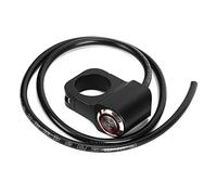 Interrupteur de guidon étanche en acier inoxydable avec spot LED 12 V 25 mm - Interrupteur de phare pour moto avec voyant rouge