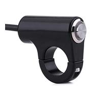 Interrupteur de Guidon, Interrupteur de Montage de Guidon de Moto 22mm Bouton Poussoir Phares Antibrouillard ON/OFF(Bouton autobloquant de type B avec lumière)