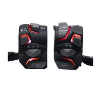 Interrupteur De Guidon Interrupteur Universel Pour Guidon De Moto, 7/8'', 22 Mm, Voyant D'avertissement, Clignotant, Klaxon, Bouton Démarrage Et D'arrêt Avec LED(Z2747-Red)