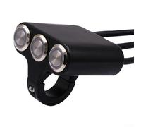 Interrupteur de guidon LED pour moto 22 mm avec 3 boutons de retour manuel, alliage d'aluminium CNC, feu de brouillard et contrôle du haut-parleur
