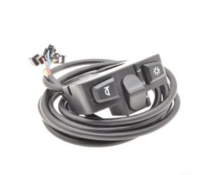 Interrupteur de guidon pour vélo électrique, scooter, moto, bouton de conversion 22 mm, compatible avec les systèmes 24 V 36 V 48 V, contrôle des phares et feux de détresse, noir (3 en 1)