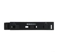 Interrupteur de hotte SV12969 - Pièce compatible avec système de ventilation - Bouton poussoir - Argenté - 185 x 27 mm
