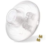 Interrupteur de lampe avec contacts à vis - Interrupteur à pied - Interrupteur intermédiaire - 1 pôle - 2 A - Transparent - Interrupteur à pied rond peut être connecté à un câble à 2 ou 3 fils