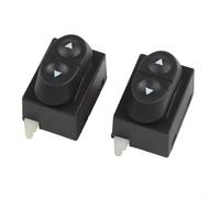 Interrupteur de lève-vitre E6DZ14529C DWS131 compatible avec Ford Mustang 1987-2004, F-150 1992-1996, pour Ranger, pour Bronco, pièce de rechange pour interrupteur intérieur et commandes Noir (2