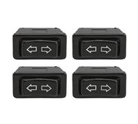 Interrupteur de lève-vitre électrique côté conducteur, lot de 4 interrupteurs DPDT à 5 broches pour porte conducteur, avec voyant vert, 12 V/24 V, dimensions : 4,1 x 2 x 3,3 cm