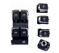 Interrupteur de lève-vitre électrique Passager Conducteur Électronique Chromé Pour A4 Pour S4 Pour B8 Pour Allroad Pour Q5 Pour A5 Bouton De Commande Lève-vitre Miroir 8KD959851(5pcs)