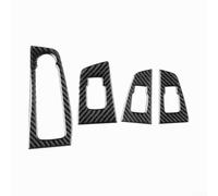 Interrupteur de lève-vitre en fibre de carbone, garniture de panneau de commande, pour BMW Série 1 F40 | Série 2 F44 2020-2024 | Autocollant de décoration intérieure en carbone véritable 3K (fibre de