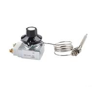 Interrupteur de limitation haute pour friteuse à gaz 3/8" et 1/4" NPT Convient pour Robertshaw RX-2-24 RX-1-36 Millivolt Thermostat nickelé Sonde de rechange en cuivre Gris (A)