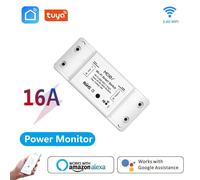 Interrupteur de lumière intelligent, Wi Fi, 16a, Tuya, minuterie, application Smart Life, télécommande sans fil, fonctionne avec Alexa Google Home, moniteur d'alimentation
