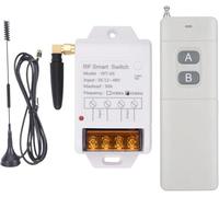 Interrupteur de lumière sans fil 433 MHz Radio 30 A 500 m DC12 V Module récepteur radio 24 V 48 V 1000 m avec antenne 3M pour l'éclairage des pompes à eau, moteurs, agriculture, industrie