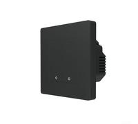Interrupteur de lumière sans fil style anneau étoile pour maison intelligente, compatible avec Tuya et pour applications Moes (2 gang noir)
