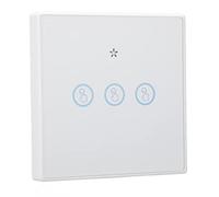 Interrupteur de Lumière Tactile, Interrupteur Tactile sans Fil DC3.0V étanche 433 MHz EV1527 Câblage de Code d'apprentissage Gratuit pour la Maison Intérieure (3 clés)