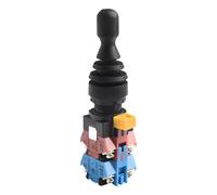 Interrupteur de manette momentané à 4 positions avec contacts 4NO pour systèmes de contrôle industriels HKL-FW24, montage sur panneau de 22 mm, isolation AC 600 V, -25 °C à +