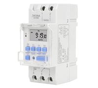 Interrupteur de Minuterie Hebdomadaire, Interrupteur de Relais Minuterie D'Affichage LCD avec Fonction de Compte à Rebours Batterie Amovible 12V DC 16A