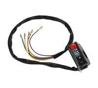 Interrupteur de moto 22 mm Start Stop pour guidon droit | Fonction start-stop, rouge et noir, pour droite sur le guidon, ajustement de 22 mm, facile à utiliser
