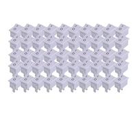 Interrupteur de moto, accessoires de voiture, 5 pièces/ensemble, bouton-poussoir, 21x15mm, SPST 2 broches 6A 250V KCD11, encliquetable, marche/arrêt Ignition Starter pour Voiture(White -50pcs)