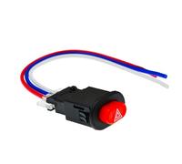 Interrupteur de moto Commutateur de Guidon de Moto Interrupteur double clignotant pour moto, bouton de commutation des feux de détresse, lampe de signalisation d'urgence modifiée