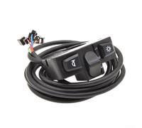 Interrupteur de moto de 7,6 cm, phare de guidon de 2,2 cm pour klaxon, clignotants, contrôle du clignotant pour vélo électrique, scooter pour VTT, 24 V-48 V, noir (noir)