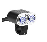 Interrupteur de moto Guidon Bouton commutateur Interrupteur universel pour guidon de moto, 22 mm, 7/8", avec interrupteurs, pour feux de détresse, antibrouillard, phares(1PC 2 Buttons)