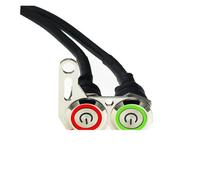 Interrupteur De Moto Interrupteur De Guidon Moto Étanche À LED 12 V Bouton Réinitialisation Manuel Marche/arrêt Du Moteur Double Commande(Redgreen)