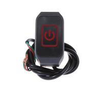 Interrupteur De Moto Interrupteur Phare Moto Klaxon Commande Modifiée Montage Sur Guidon Bouton Rouge Bleu Blanc Jaune Vert Avec Lumière LED(Red)