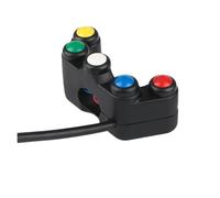 Interrupteur De Moto Interrupteurs Universels À 5 Boutons Pour Mot Phares Antibrouillard Klaxon Clignotants Guidon 7/8" 22 Mm Marche/arrêt(Plastic)