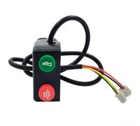 Interrupteur de phare de guidon 7/8" Bouton ON OFF pour scooter électrique Moto Antibrouillard Contrôle 12 V-48 V Noir