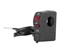 Interrupteur de Phare de Guidon de Moto, Interrupteur à Bascule pour Guidon de Moto, Interrupteur de Phare de Moto 5V 2A Bouton Marche Arrêt avec Chargeur USB pour Guidon 0.9in étanche
