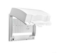 Interrupteur de plafond à cordon avec boucle de verrouillage et couvercle étanche surélevé pour salle de bain pour éviter le contact avec l'eau et la sécurité (blanc)