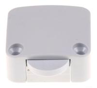 Interrupteur de porte à réinitialisation automatique pour portes d'armoire et de meubles, construction compacte en ABS avec élément sensible pour une détection précise de la position (blanc)