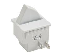 Interrupteur de porte de réfrigérateur pour appareils AC 5 A 250 V 2 broches normalement fermé/ouvert en plastique étanche compatible avec les systèmes d'éclairage de réfrigérateur Blanc