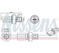 Pressostat, climatisation NISSENS 301136 pour OE 1612157080 - 1612157080