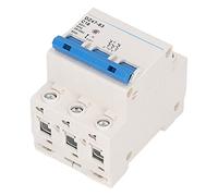 Interrupteur de protection contre les surcharges, clip de verrouillage bistable Montage sur rail DIN Disjoncteur 3P Coque en nylon PA66 AC 400V 16A for système d'éclairage de bâtiment Interrupteur aut