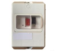 Interrupteur de protection du moteur avec boîtier ABS pour protection contre les surcharges et les courts-circuits, 16 x 10 x 10 mm, blanc, pour circuits électriques industriels (MC02 6-10A)