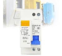 Interrupteur de protection Fi, 16A, AC 230V, 30mA C16 1P+N, montage sur rail DIN, protection contre les surcharges, interrupteur de courant résiduel, avec protection contre les surintensités