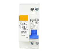 Interrupteur de protection Fi, 1P+N, interrupteur à courant résiduel: Saillie AC 230V, 30mA C16 FI LS Interrupteur RCD 2 pôles 16A, avec protection contre les fuites, protection contre les surcharges,