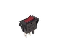 Interrupteur de puissance a bascule 10a-250v spst on-off - avec temoin neon rouge