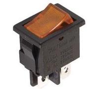 Interrupteur de puissance a bascule 3a 250v dpst on off avec temoin neon orange Orange G