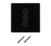 Interrupteur de rideau WiFi intelligent avec RF433, commande vocale et activation tactile pour un confort optimal de la maison (noir)