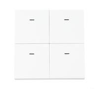 Interrupteur de scène intelligent 4 voies avec 12 modes de contrôle, bouton mural sans fil alimenté par piles pour Tuya pour application Smart et Smart Life, pour Zigbee 3.0 - Bouton poussoir mural en