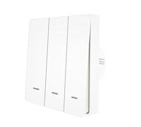 Interrupteur de scène intelligent pour Tuya pour Zigbee 3.0, autocollant sans fil de type 86, bouton WiFi mural n'importe quel pour allumer pour domotique intelligente (3 gang)