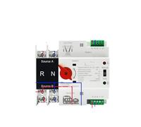 Interrupteur de sélection conversion automatique à double alimentation ATS PV monophasé 2P 4P 100A AC 110V 220V sans interruption(4p Ac 110v,City Grid-Generator)