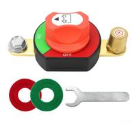 Interrupteur de séparation 12-48 V, 275 A courant continu, pour pôle latéral et pôle de 3/8", boîtier en ABS avec verrouillage t supports de bornes, pour voiture, camping-car, bateau (C)
