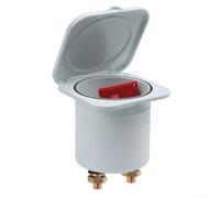 Interrupteur de séparation de batterie avec e démontage 275 A, interrupteur isolateur étanche pour systèmes 6 V/12 V/24 V/32 V, disjoncteur pour applications marine, RV et hors réseau, blanc