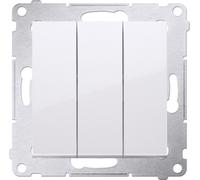 interrupteur de série (module) 3 bornes à fiches blanc 10AX 250V Simon 54 PremiumContact™ Simon DW31.01/11